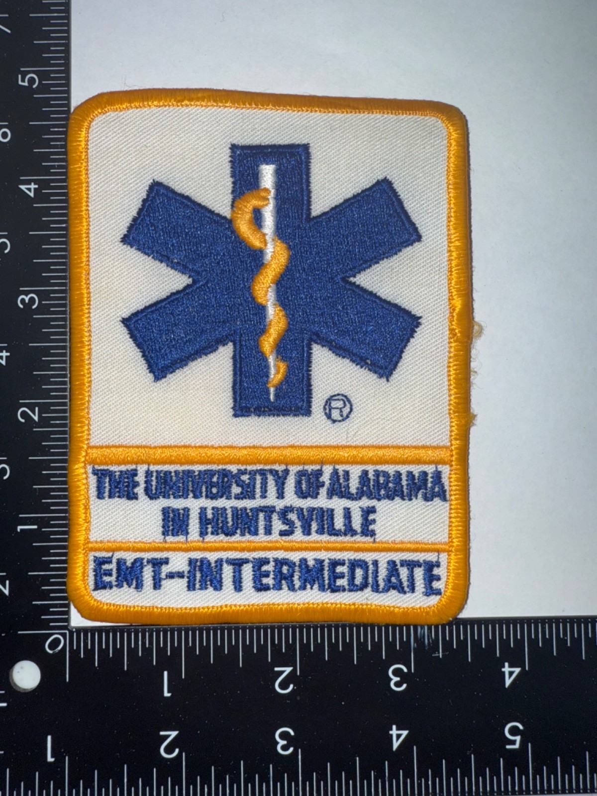 Vintage University of Alabama in Huntsville EMT Intermediate Patch Obsolete AL