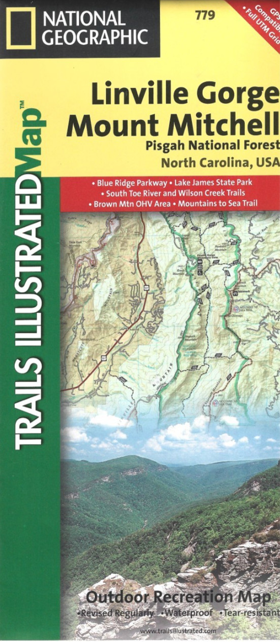 Linville Gorge, Mount Mitchell National Geographic Map / Waterproof, Tear-Resist