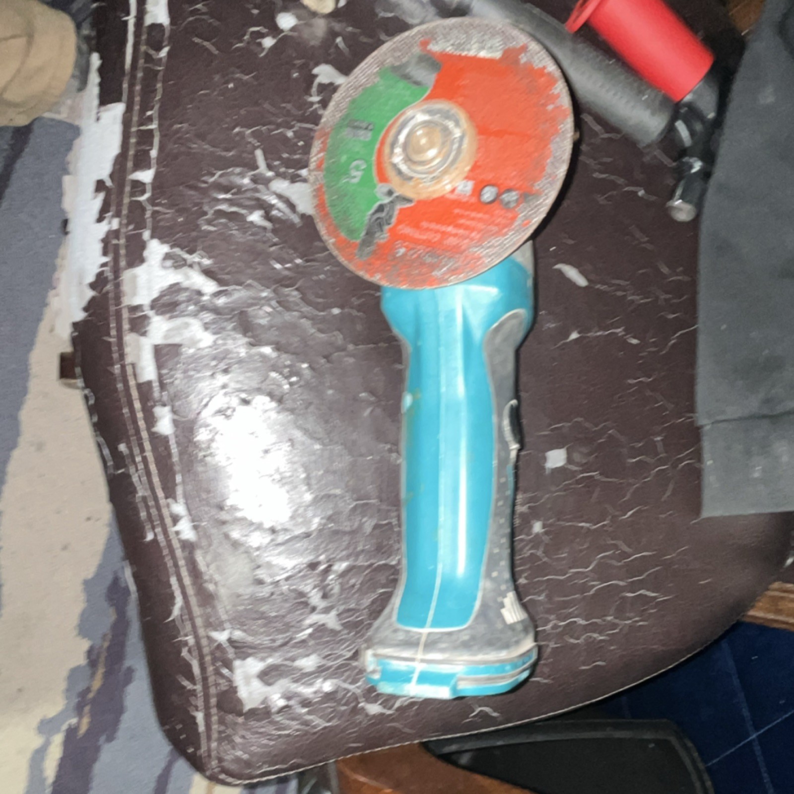 Makita LXT Cordless Angle Grinder Blue Black Battery Powered Rotary Action