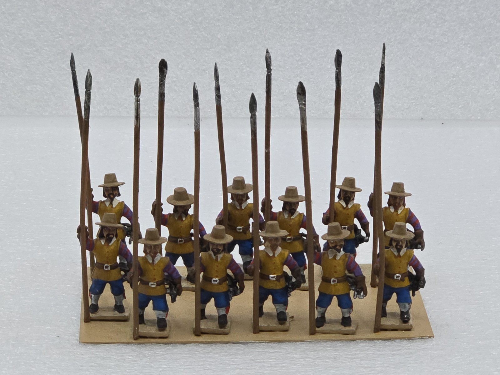 Vintage 25mm Lemming Miniatures Pike Block Lot Of 12 Metal Base