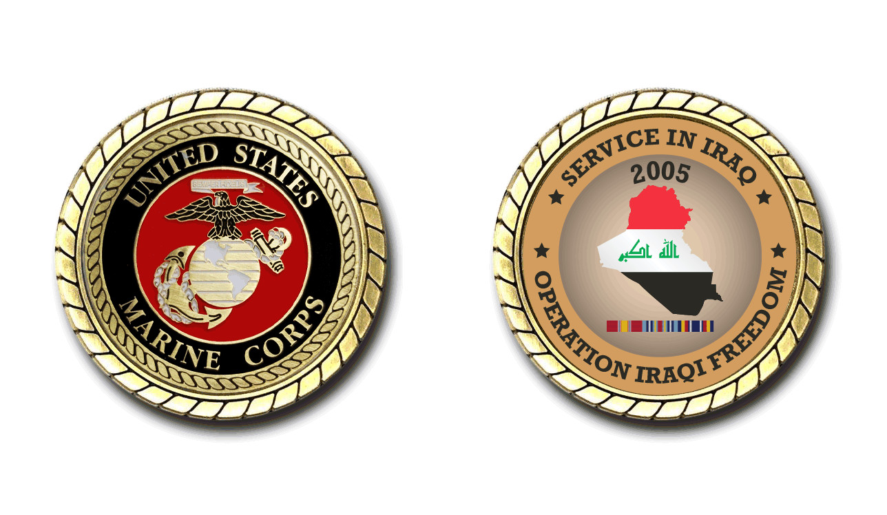 US Marine Corps Operation Iraqi Freedom 2005 Challenge Coin