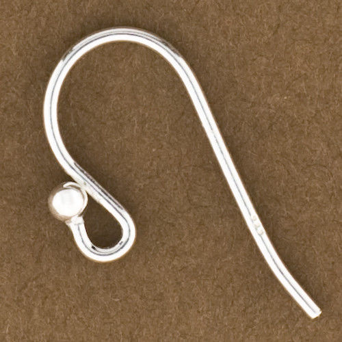 .925 French Wires,100 Pairs, Sterling Ball End Ear Wires .Genuine Silver, Bead