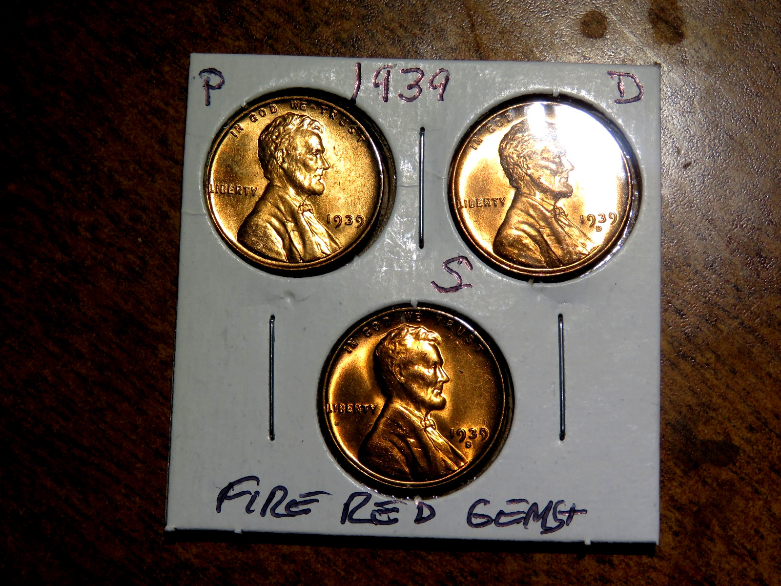 Lustrous RED Cartwheel Gem+ Brilliant Uncirculated 1939PDS 3 Coin Year Set L1