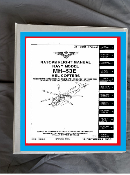 Sikorsky MH53e aircraft Operating flight manual manual & binder