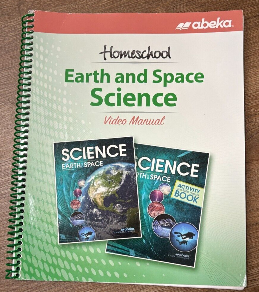 Abeka Homeschool Earth and Space Science video manual  grade 8 (acceptable)