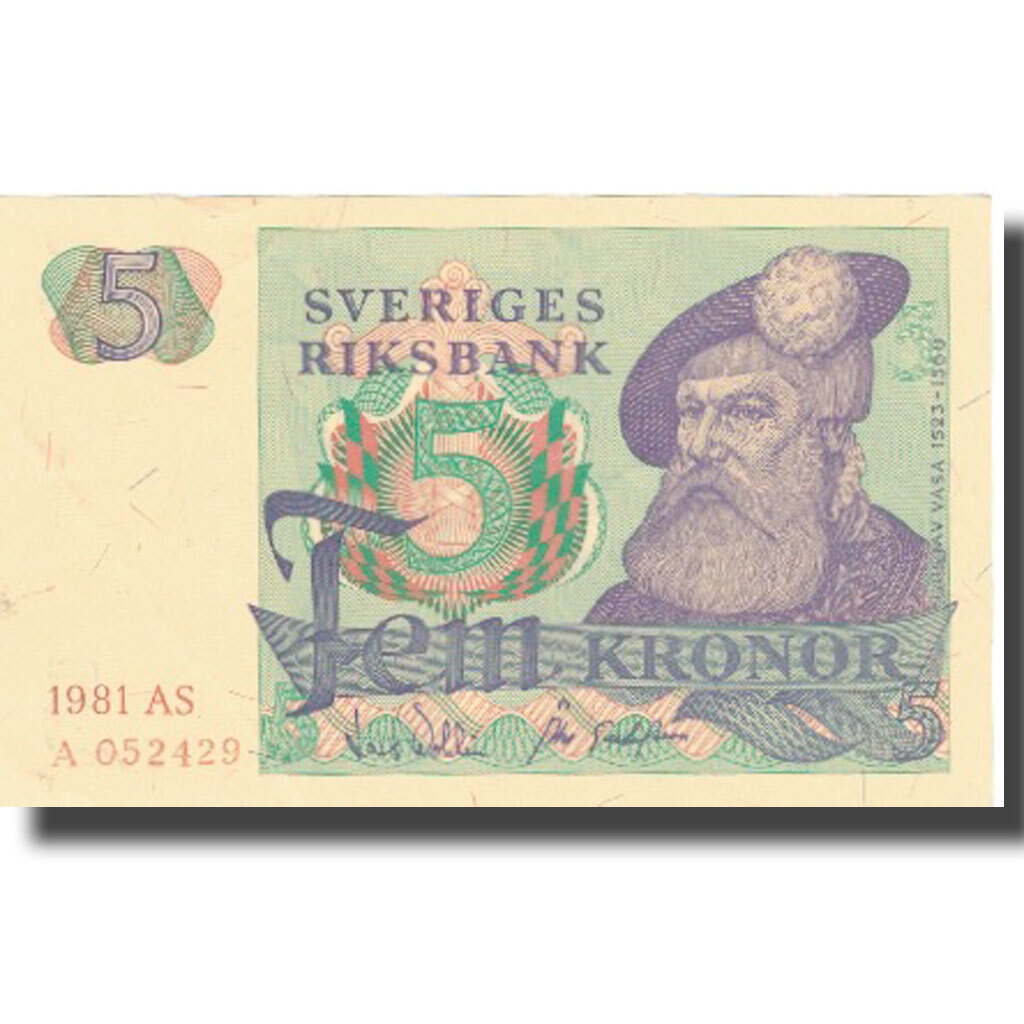 [#802484] Banknote, Sweden, 5 Kronor, 1981, 1981, KM:51d, AU(55-58)