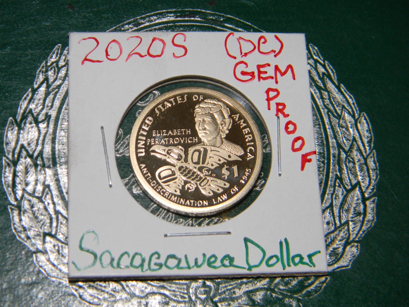 2020-S Native American MIRROR PROOF Dollar Sacagawea  ELIZABETH PERATROVICH
