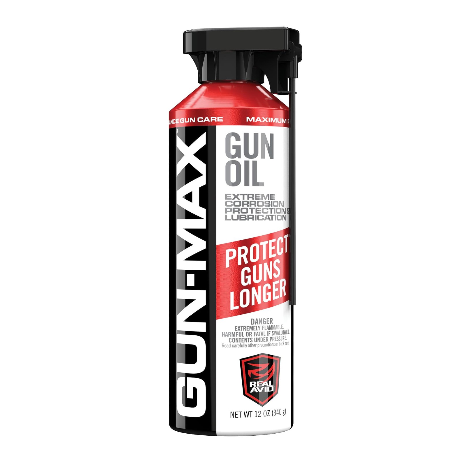 Real Avid Gun Max Oil - 12 Ounce and Cleaner - All-in-One Black