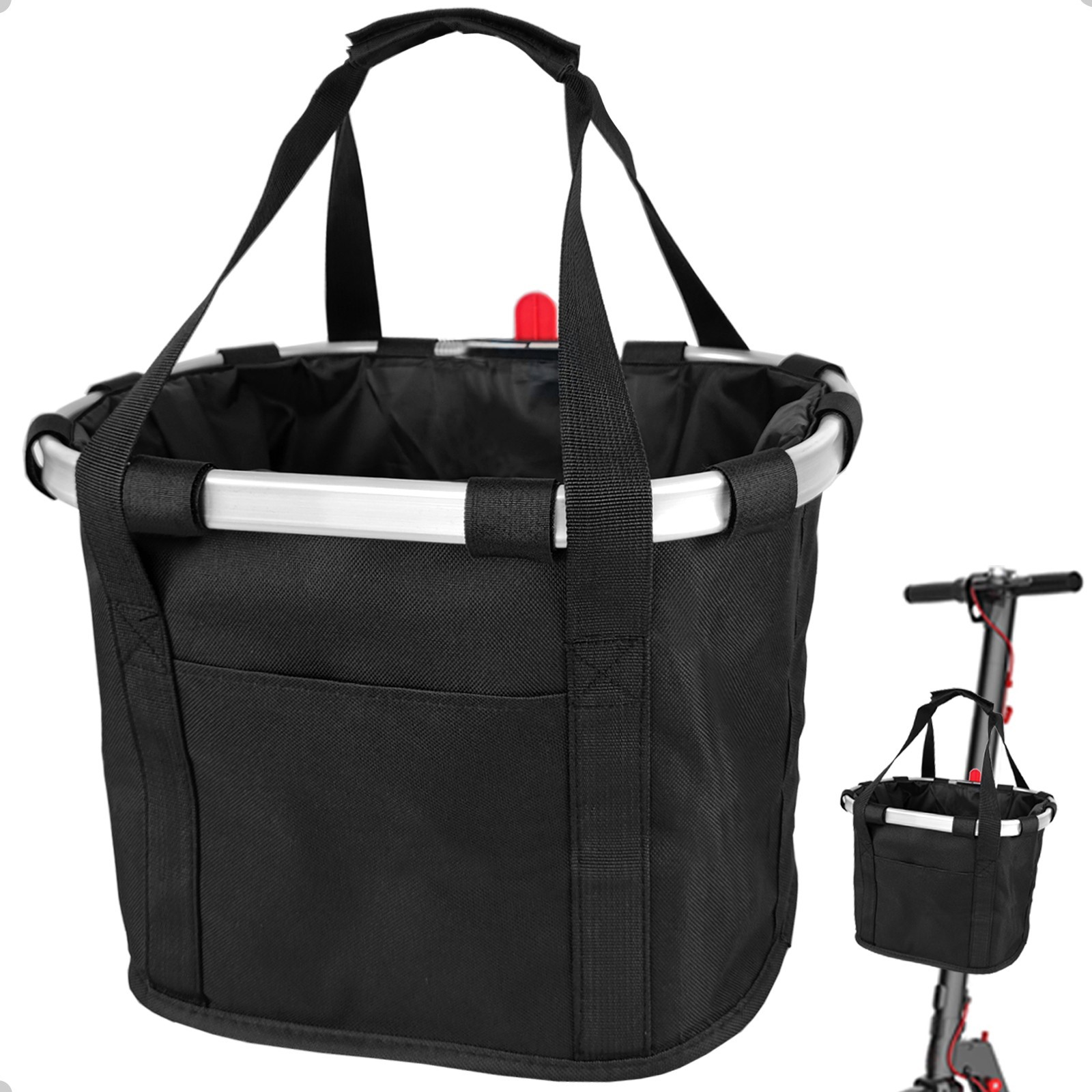 Removable Knee Scooter Basket with Handle - Quick Release Cloth Accessory, Fits