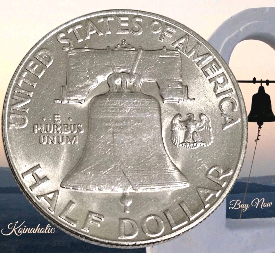 1951 S Franklin Half Dollar AU+ Full Bell Line, Lustrous, Pulled From Storage