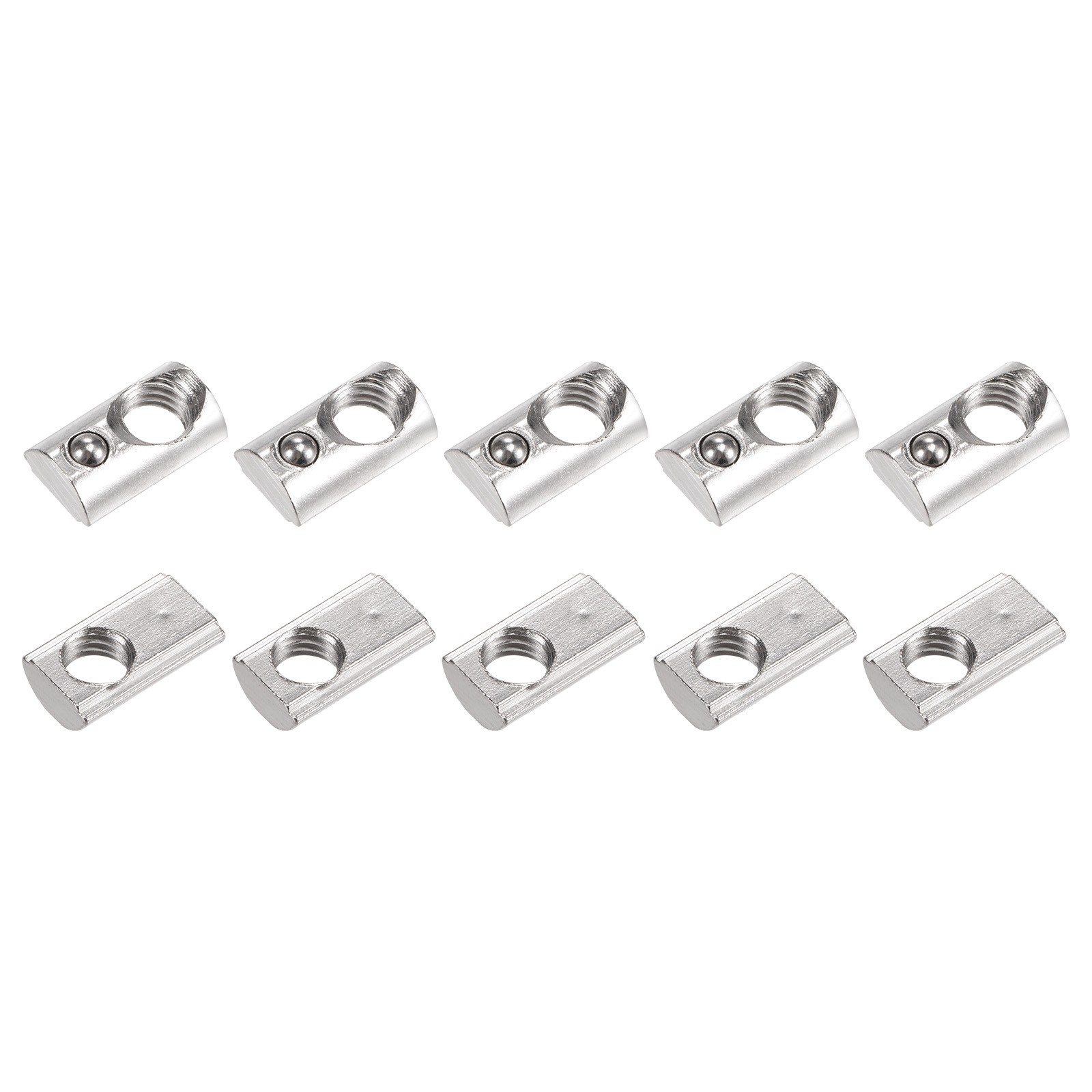 Roll in Spring T Nuts (M6x14mm) 30Pcs, Carbon Steel Spring Loaded T Nut
