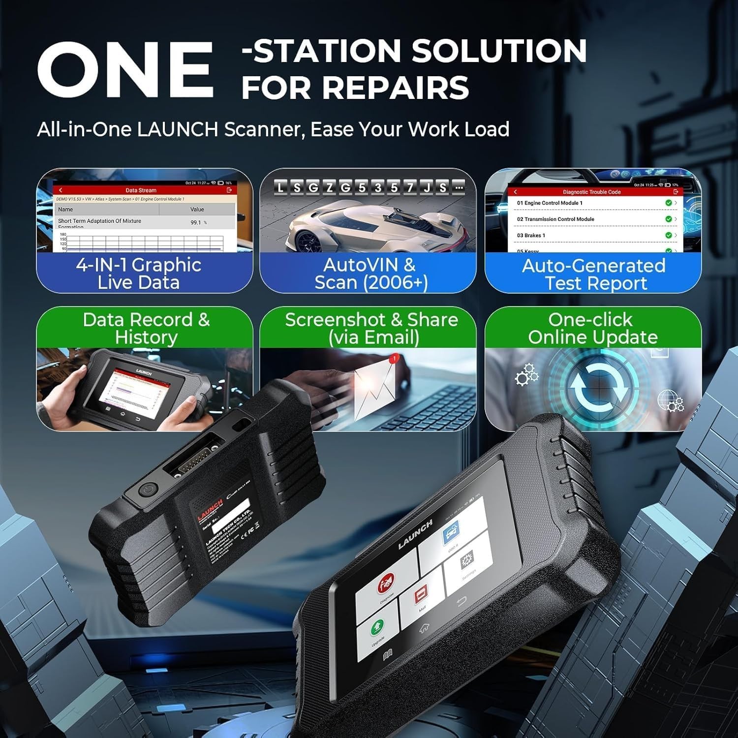 LAUNCH X431 Creader Elite V 2.0 for Car Diagnostic Tool Scanner ECU Coding