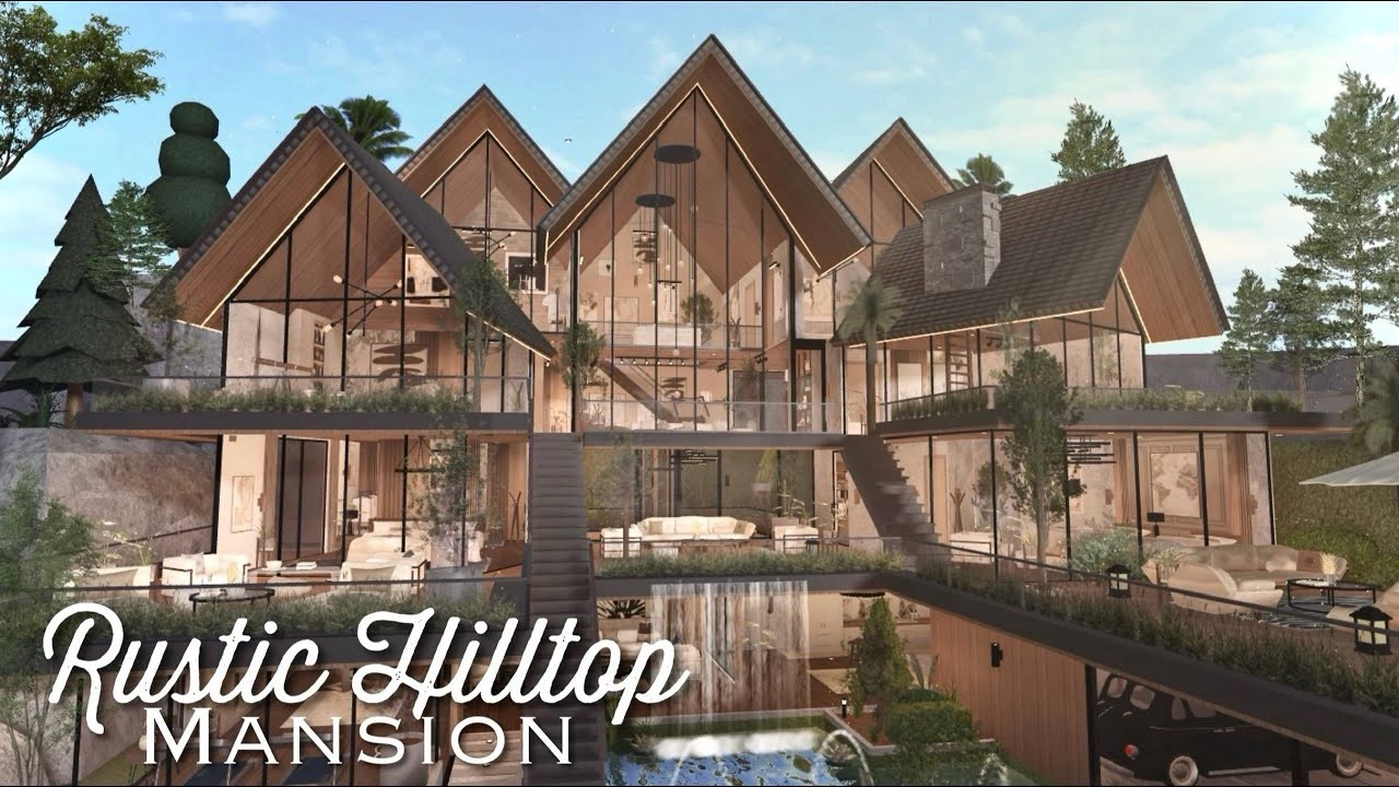 RUSTIC HILLTOP MANSION BLOXBURG.CHECK DESCRIP.FAST BUILDER FOR AFFORDABLE PRICE