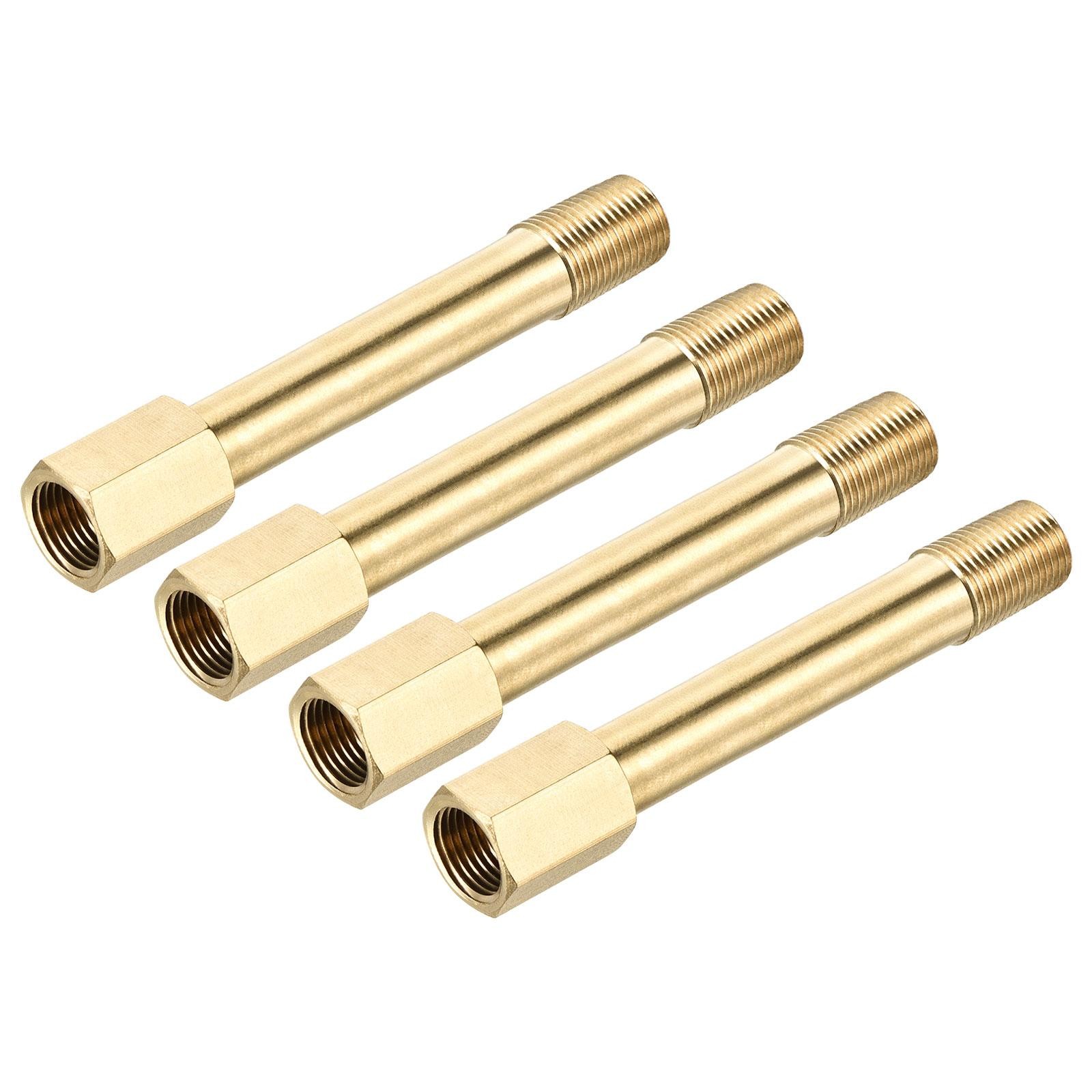 Brass Pipe Fitting G1/8 Adapter 75mm Extension Connector Hex Coupling 4 Pack