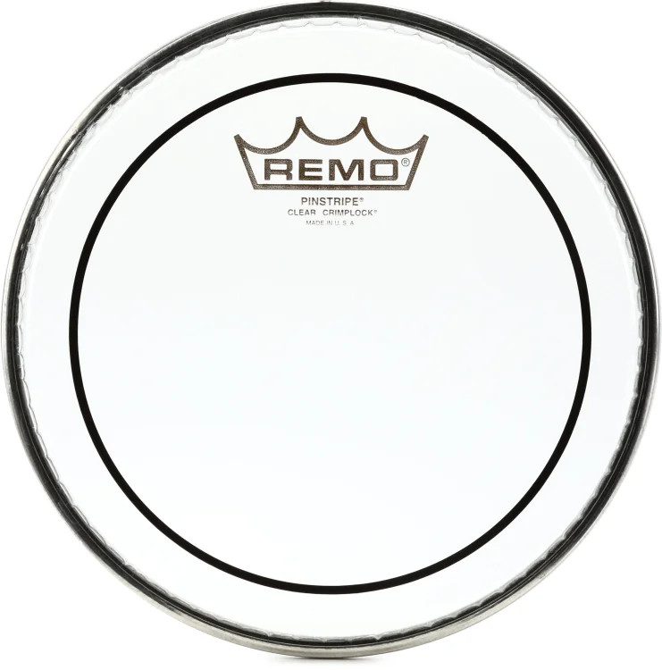 Remo Pinstripe Clear Crimplock Tenor Drumhead - 8-inch