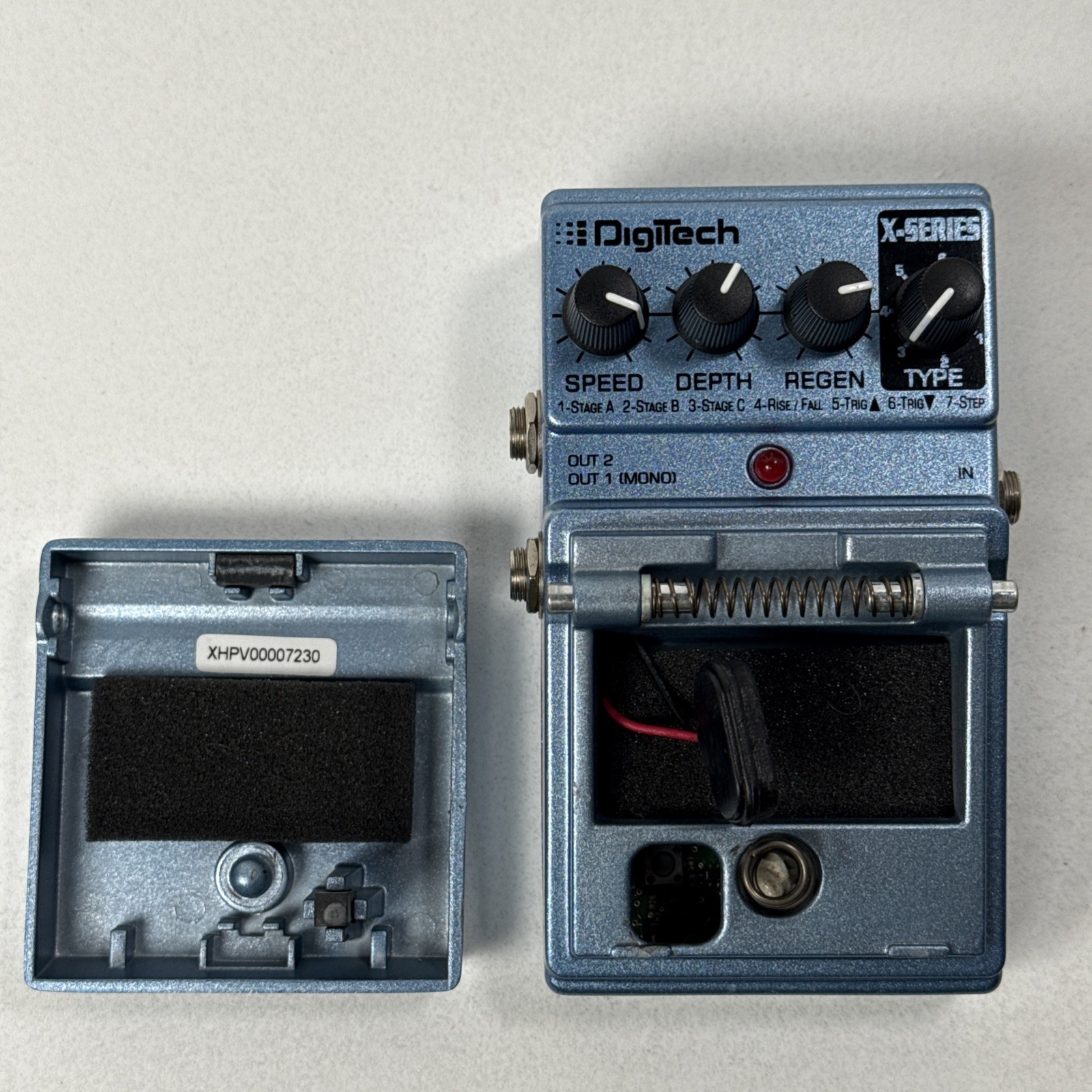 DigiTech X-Series Hyper Phase Stereo Phaser Guitar Pedal Working -Adhesive READ