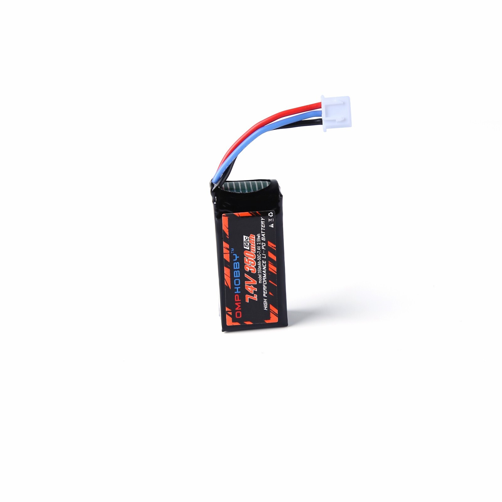 OMPHOBBY 50C 7.4V 2S 350mAh LiPo Battery for M1 Helicopter OSHM1024
