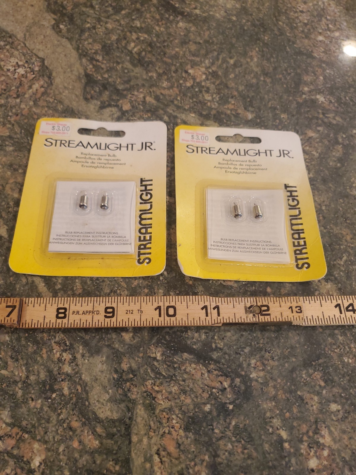 Lot 2 Packs 4 Bulbs Streamlight Jr Replacement Incandescent Bulb