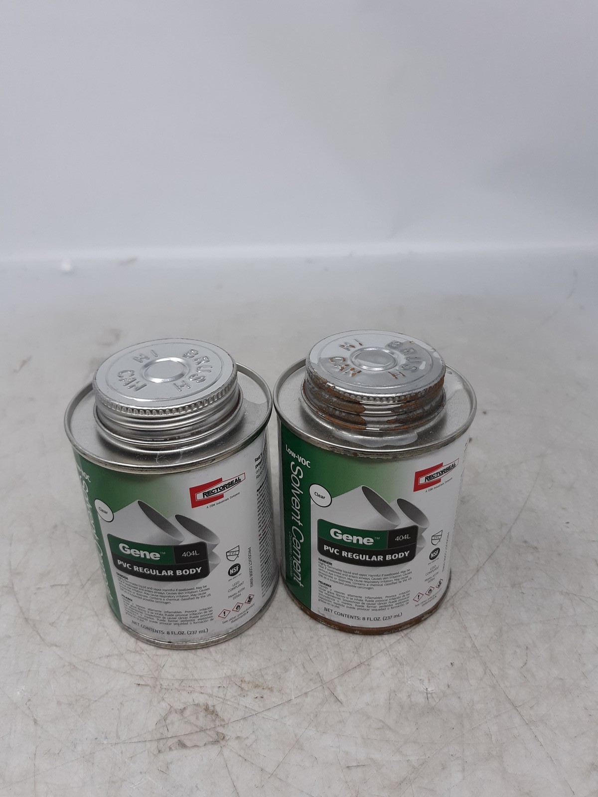 RectorSeal Gene 404L PVC Regular Body Solvent Cement-VOC 8oz - Lot of 2