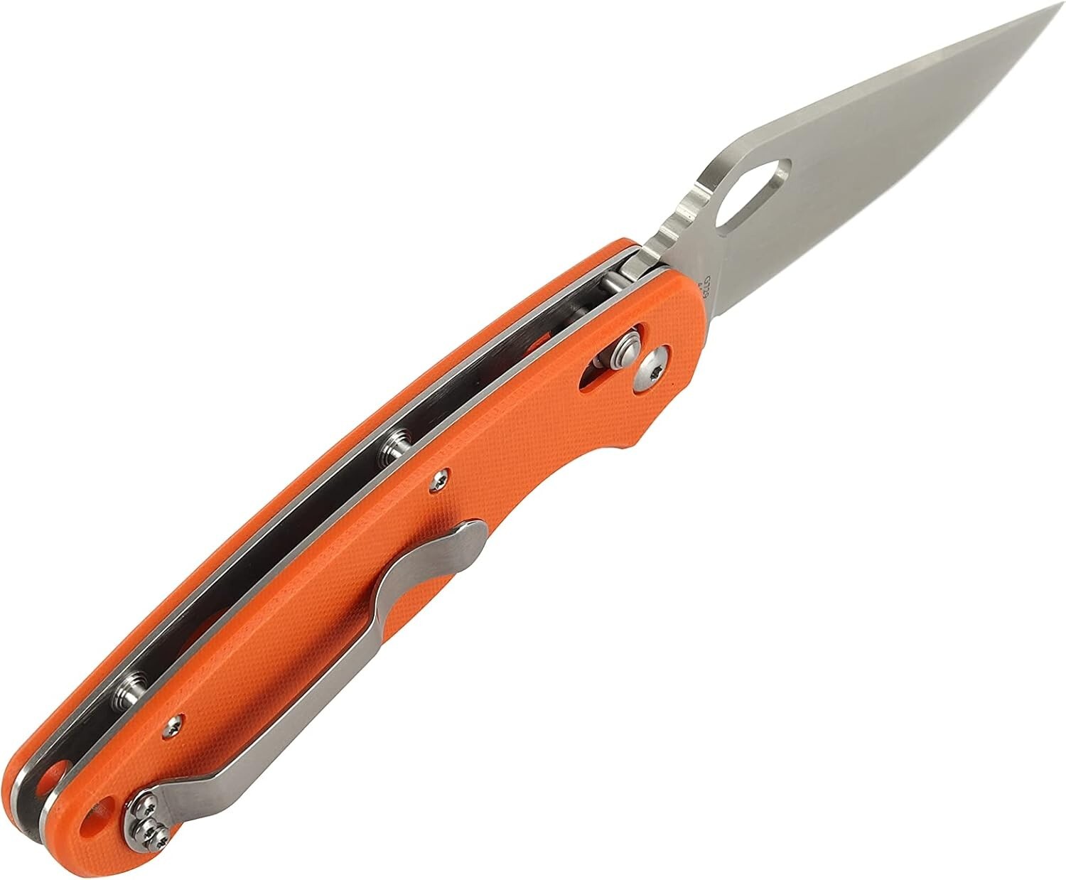 Ganzo - G729-OR Folding Pocket Knife 440C Stainless Steel Blade G10 Anti-Slip #A