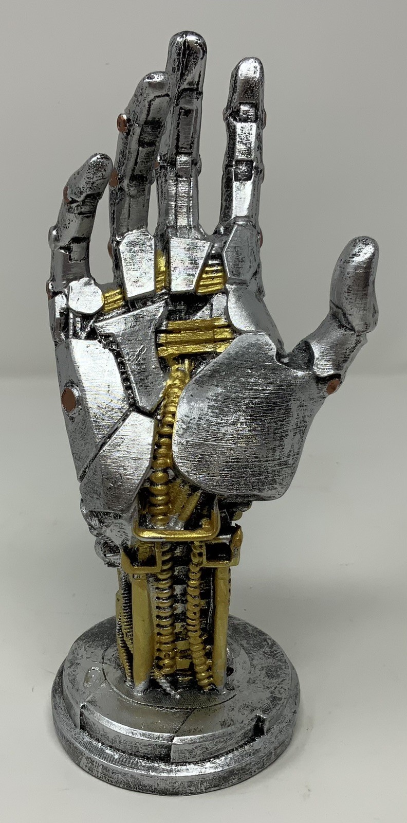 Cyberpunk Mechanical Hand Statue-Resin-Hand Painted Metallic Finish
