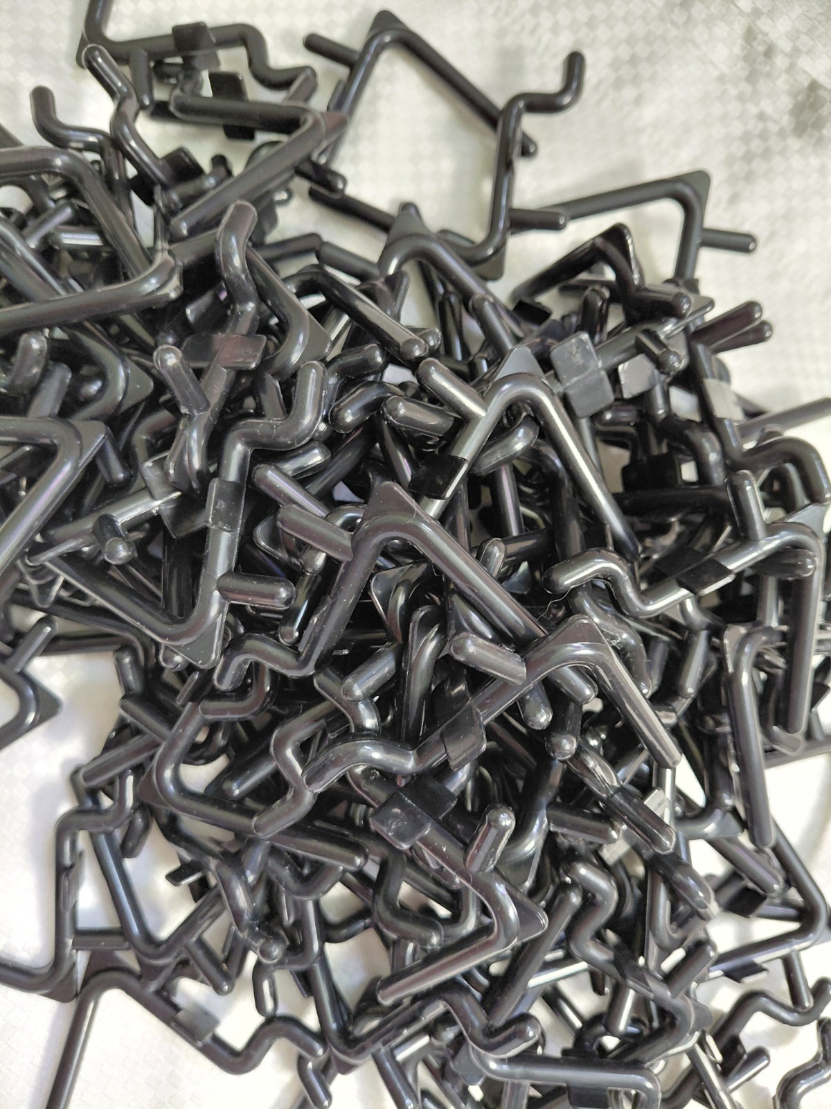 Black Plastic 2 in J-Hook Pegboard Display Hooks for Retail Gridwall 150ct