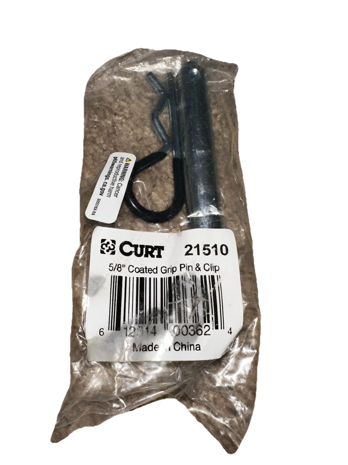 Curt 21510 - 5/8" Coated Clip & Grip Pin