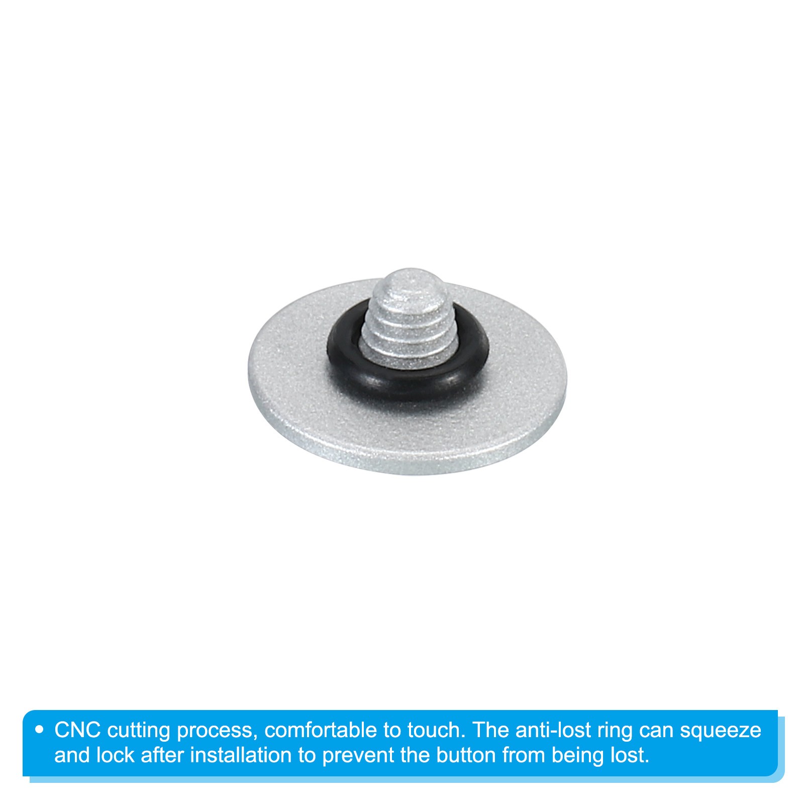 Soft Shutter Release Button Copper Camera Shutter Button Convex, Silver 4pcs