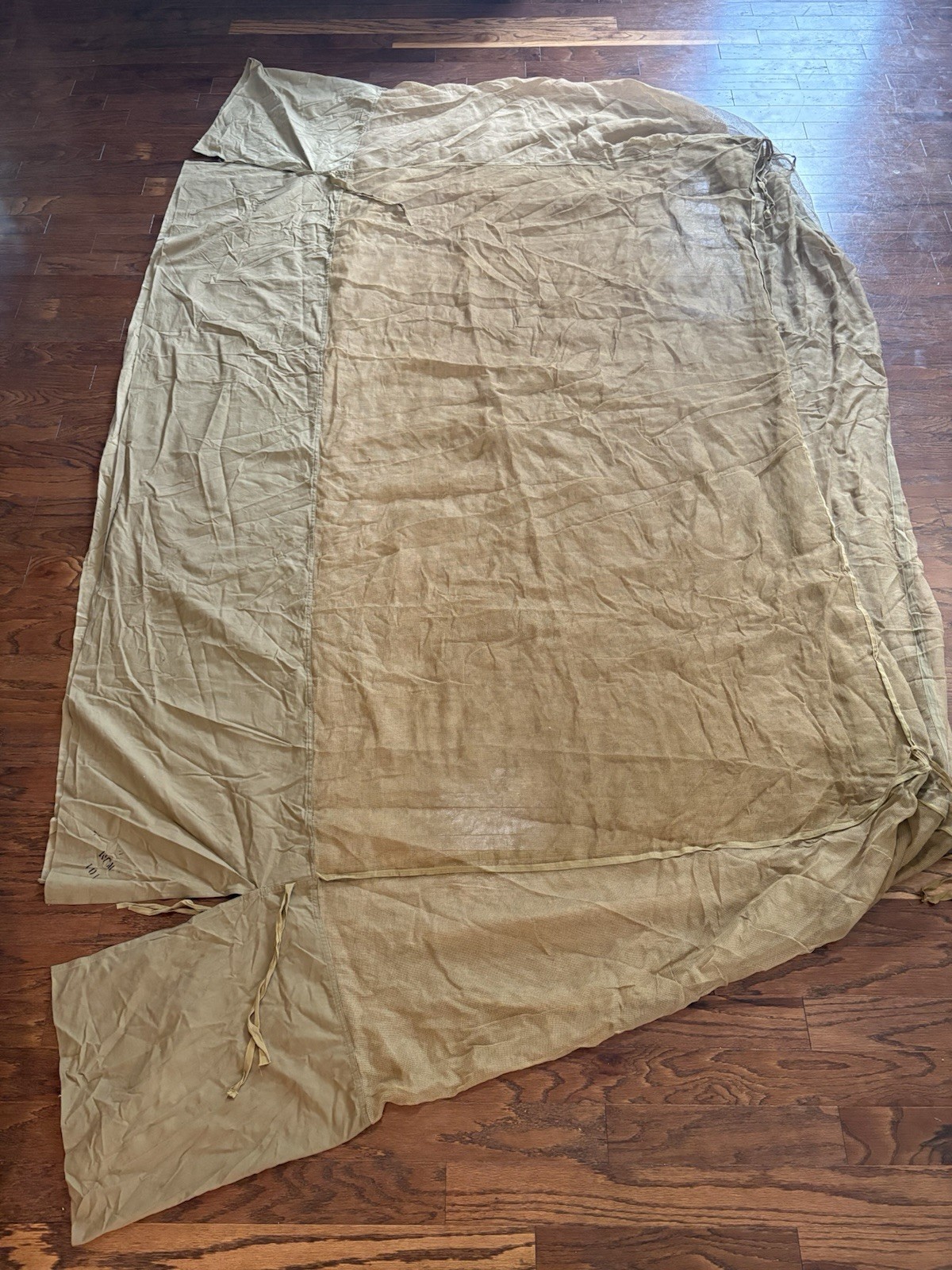 WWII US Military Insect Mosquito Bar Field Net Cot Cover Pup Tent Military Issue