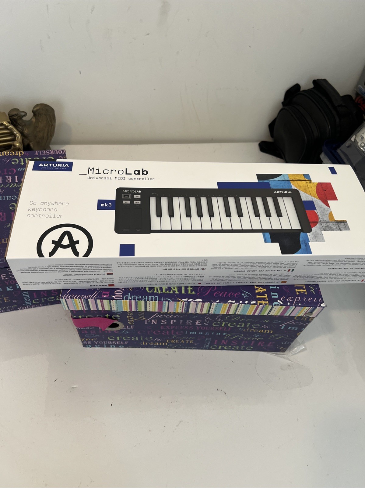 Arturia MICROLAB-MK3 Universal Midi Controller for Music Production USB -Black