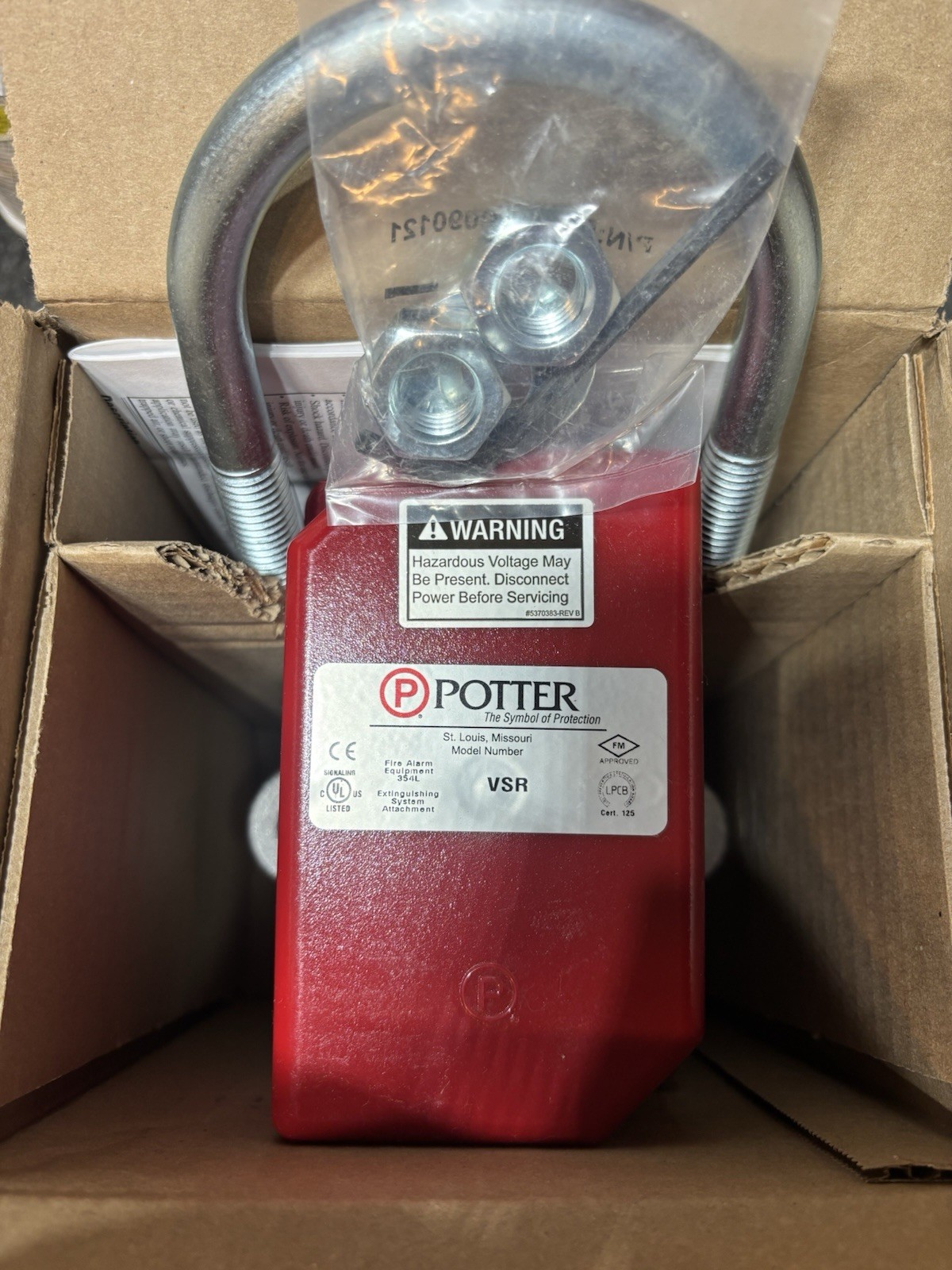 Potter VSR-3 1144503 wet sprinkler waterflow alarm switch
