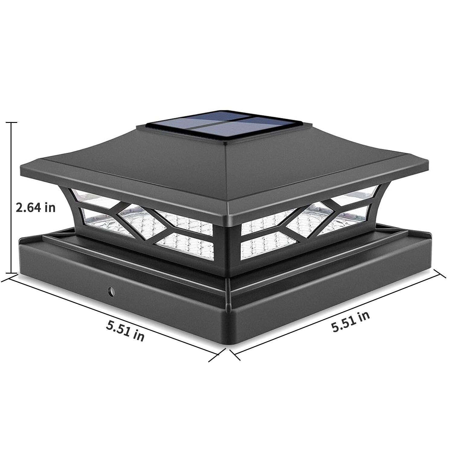 2/4/6 Pack Solar Post Deck Cap Lights Outdoor Garden Fence Landscape Lamp Vinyl