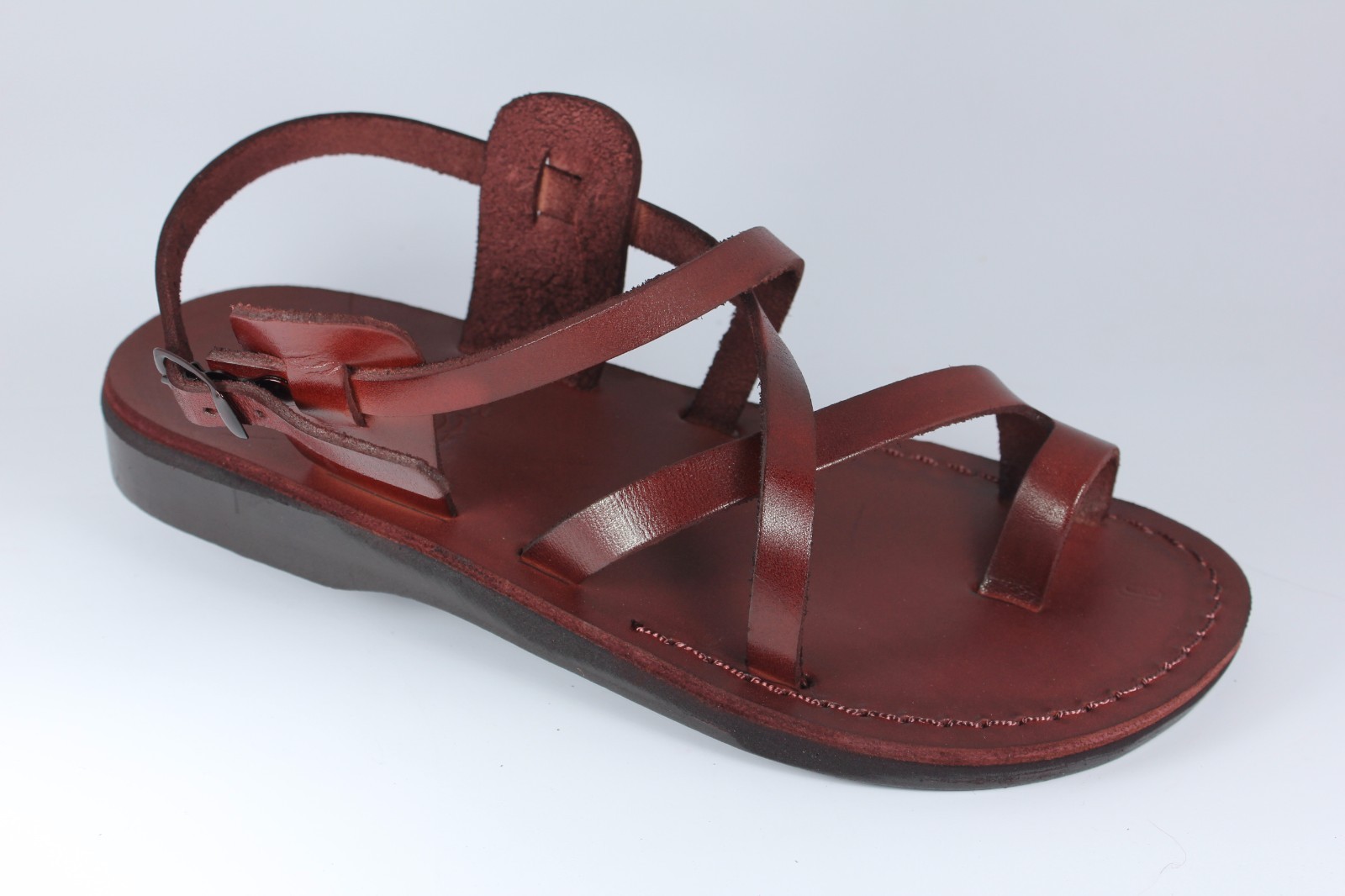Brown Leather Sandals Womens Gladiator Strap Biblical Jesus UK (3-8) EU(36-42)