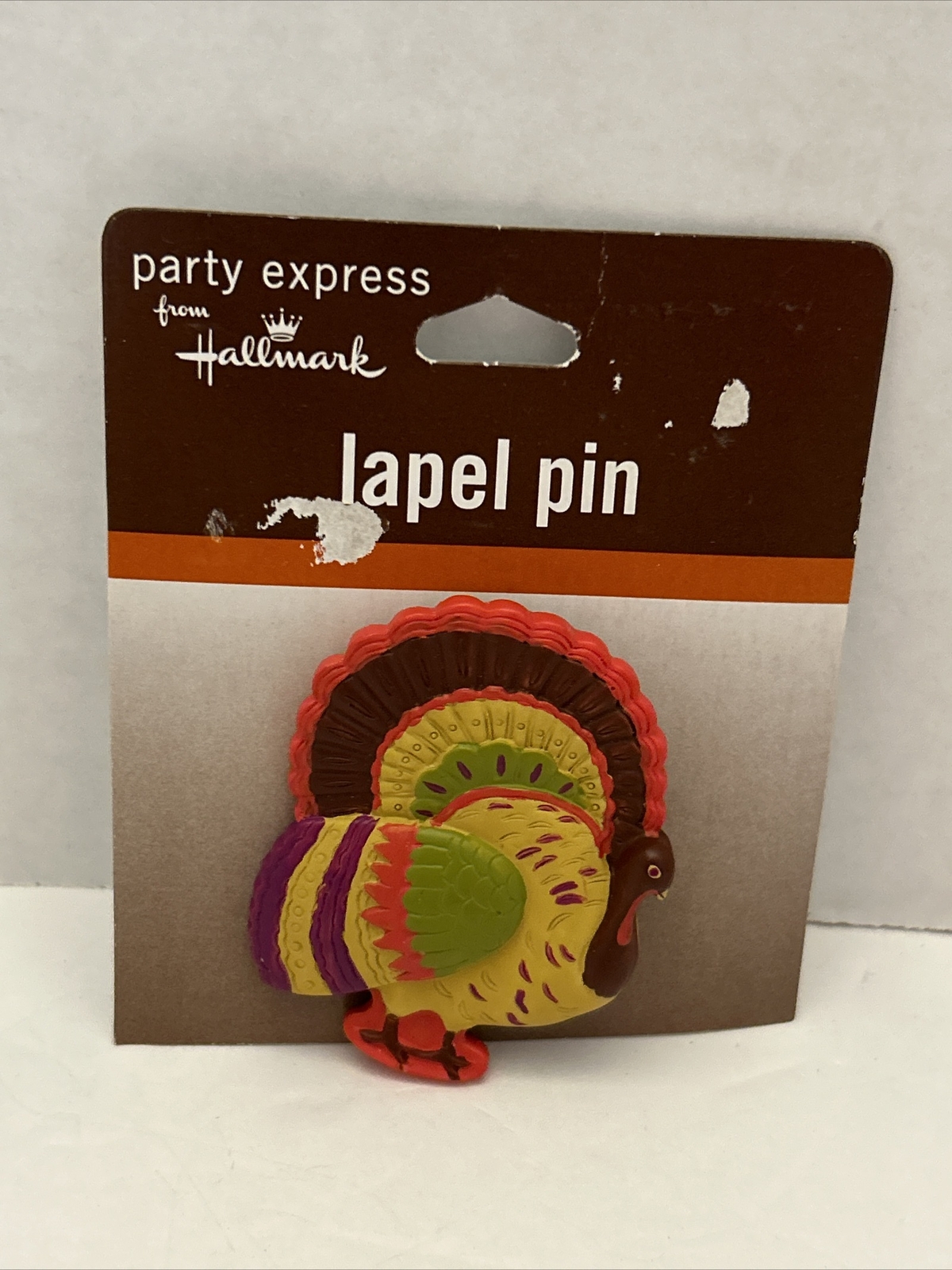 Hallmark party express Thanksgiving lapel pin turkey