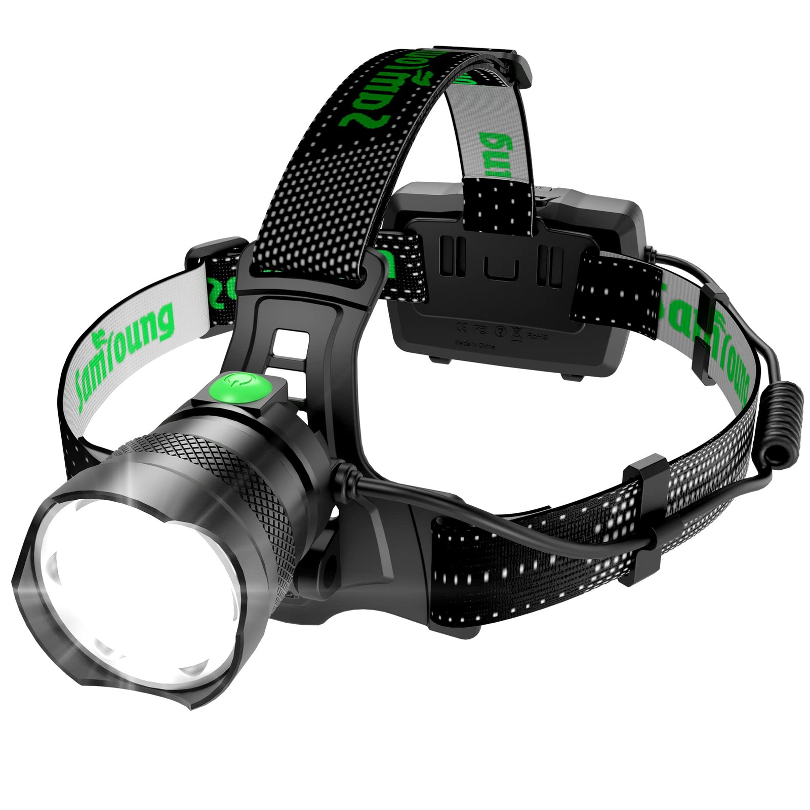 High Lumens Headlamp Induction Function, 7 Modes 50h Long Lasting Battery Lif