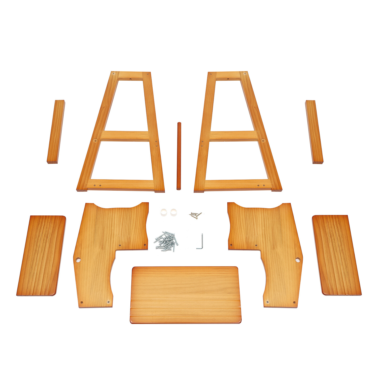 3-Step Folding Library Ladder Chair, Portable Multifunctional Step Stool