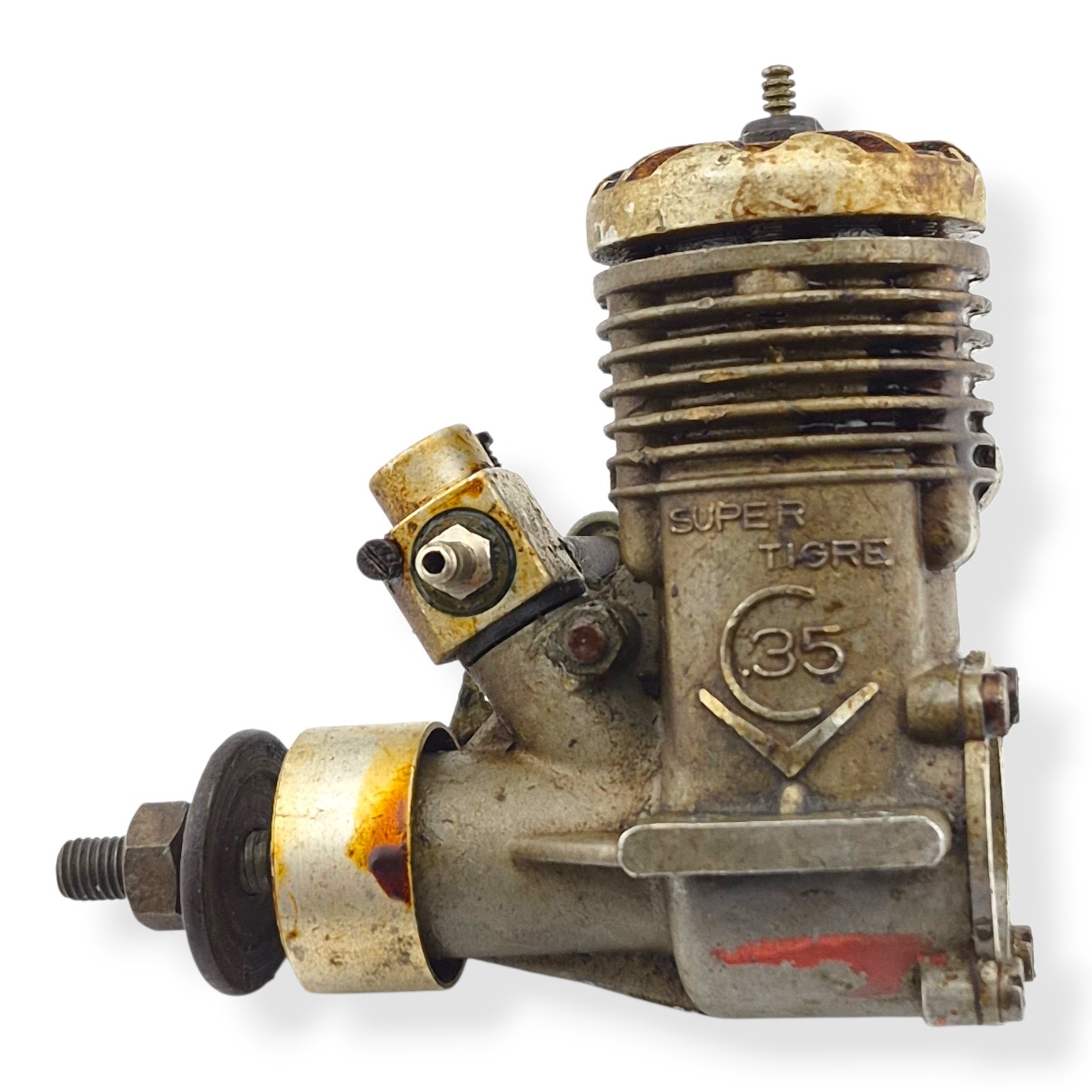 Vintage Super Tigre .35 Glow Model Airplane Engine - Made in Italy - Used