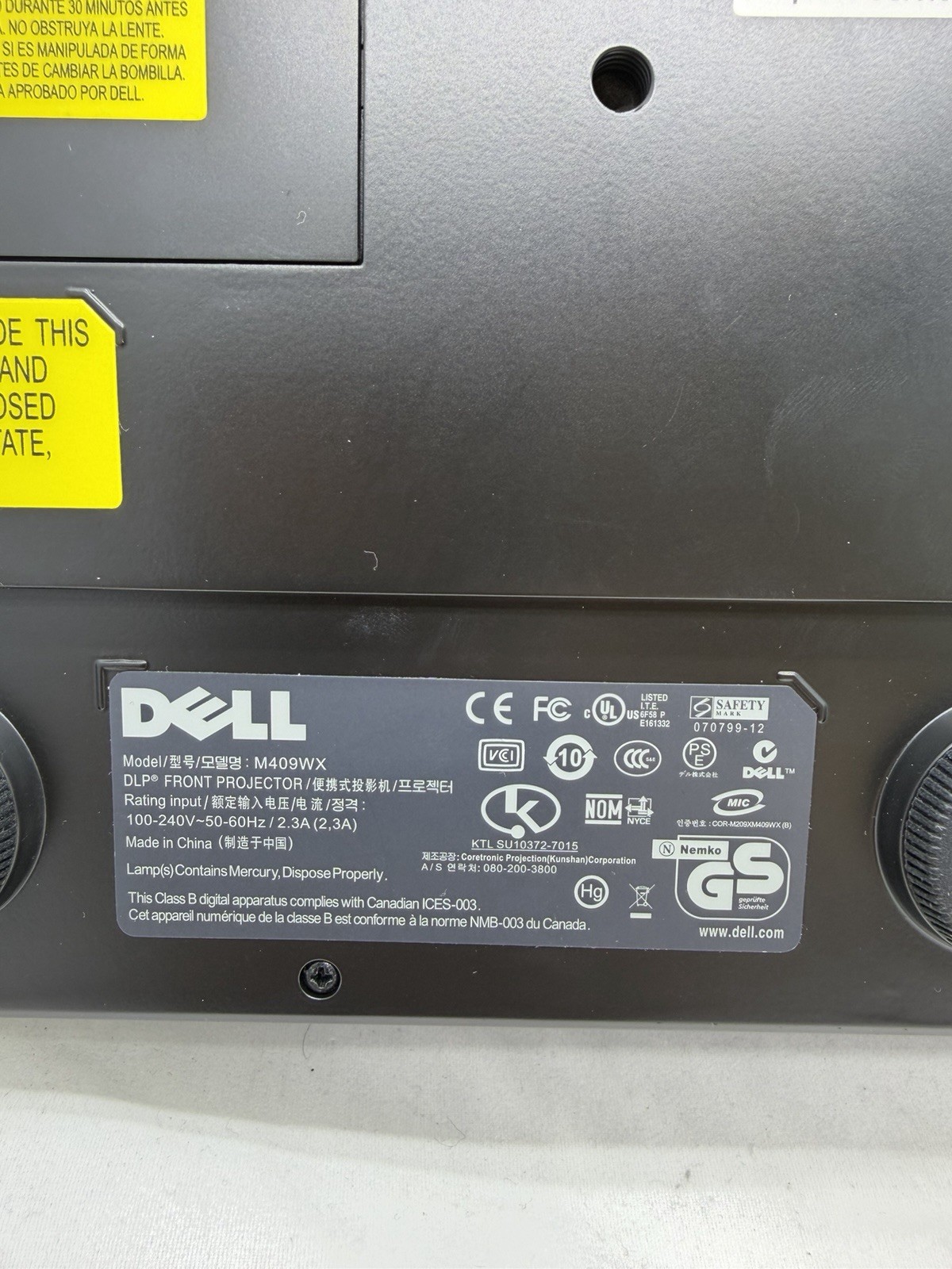 EXCELLENT - Dell M409WX Projector with Remote Control & Carrying Bag!