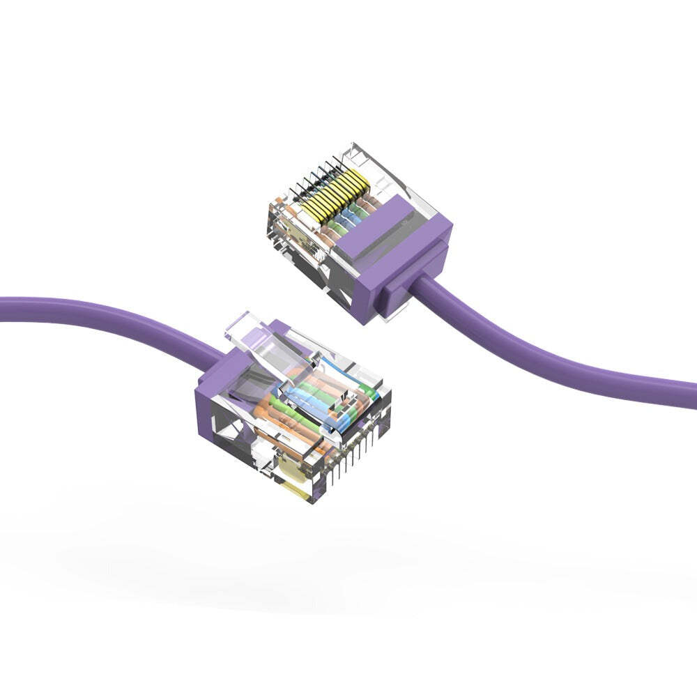 3Ft CAT6A UTP Super-Slim Ethernet Network Cable 32AWG Purple