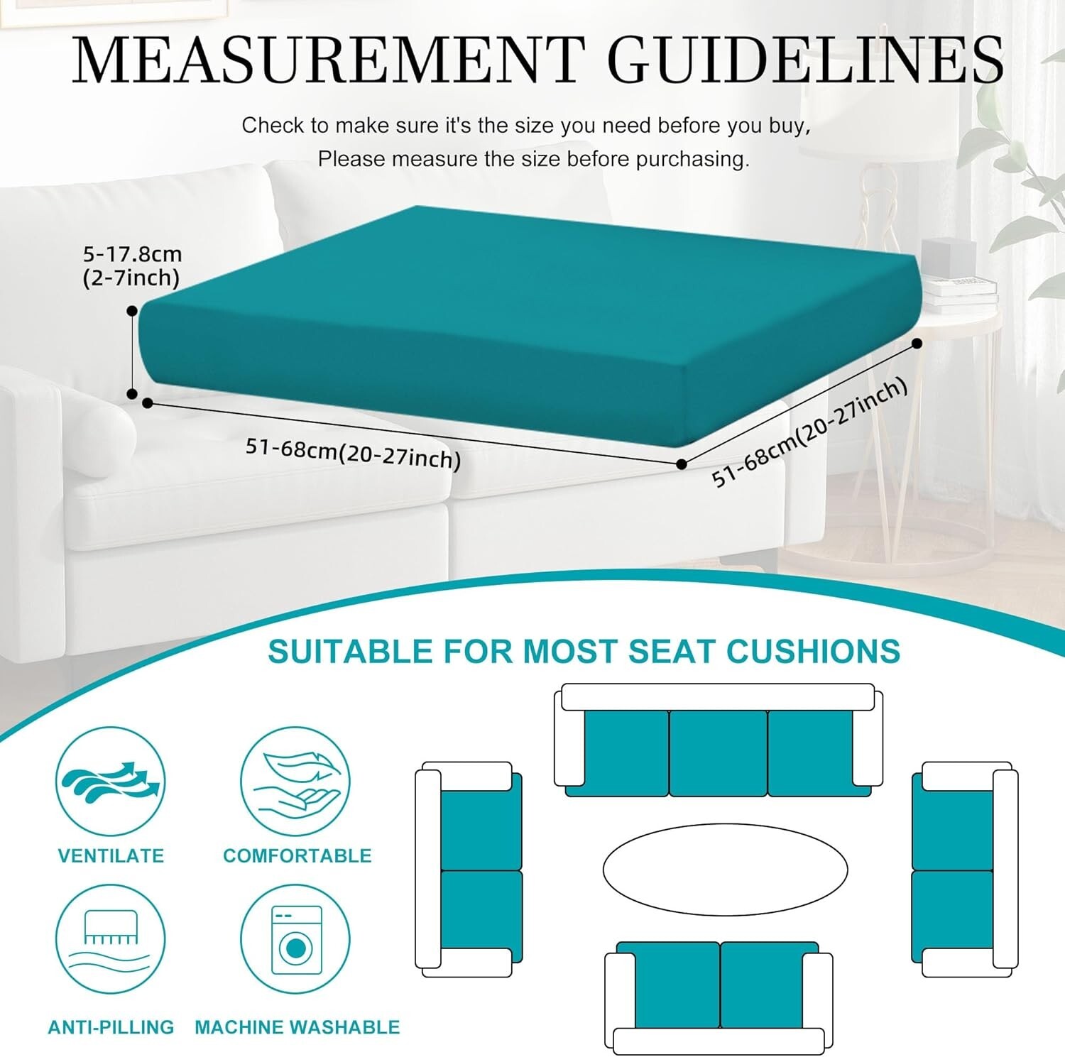 12 Pcs Stretch Patio Cushion Covers,Outdoor Couch Covers Replacement,Outdoor ...