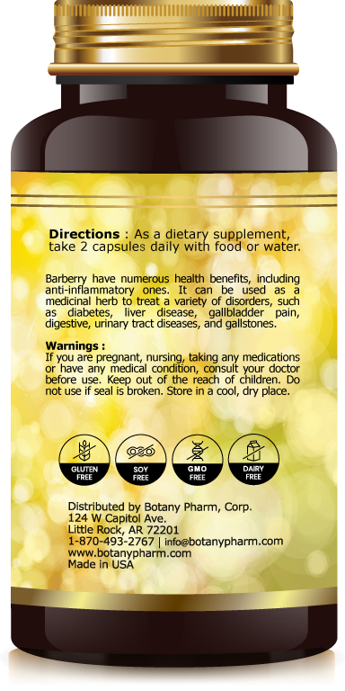 Barberry Root Bark For Cleanse & Detox, Cardiovascular. Anti-inflammatory