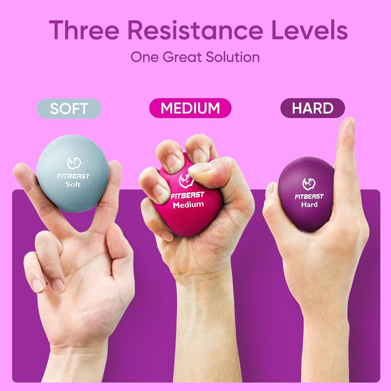 Grip Strength Trainer – 6 Pieces Hand Therapy Kit with Finger Extension Exercise