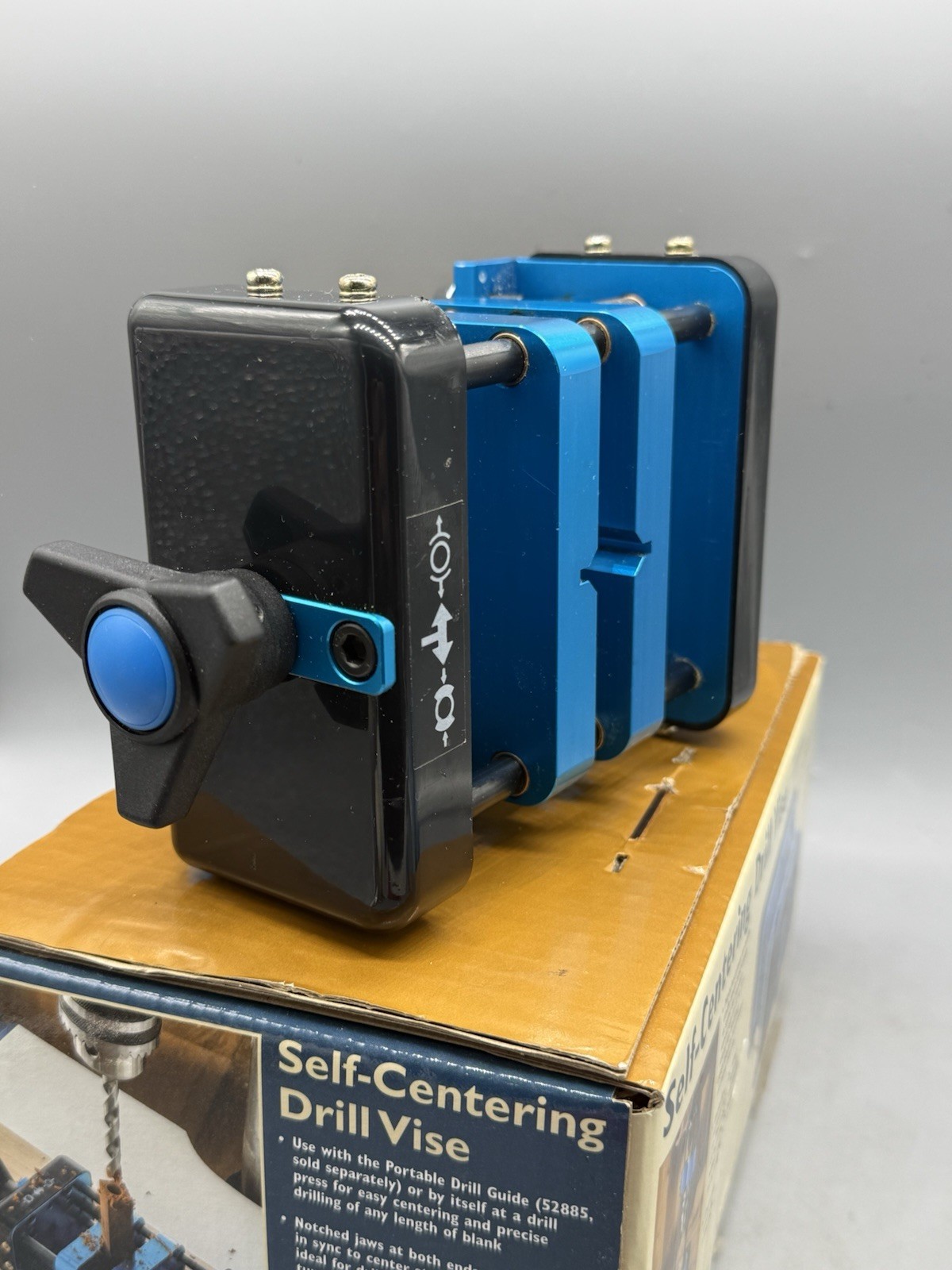 ROCKLER Self centering drill vise w/hex key - centering tool for pen drilling
