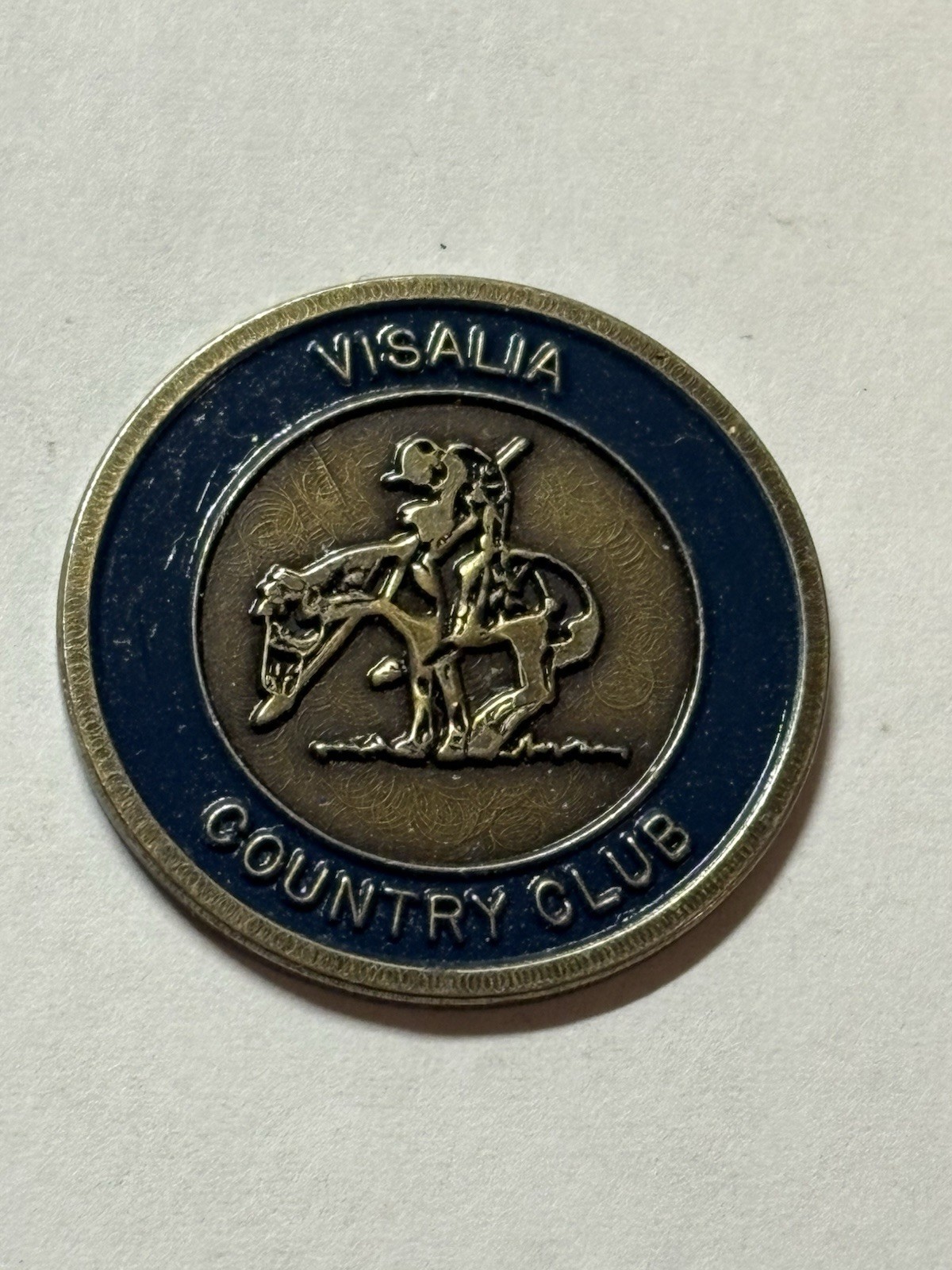 Visalia Country Club 1" Coin Style Golf Marker - Visalia, California - A Beauty!