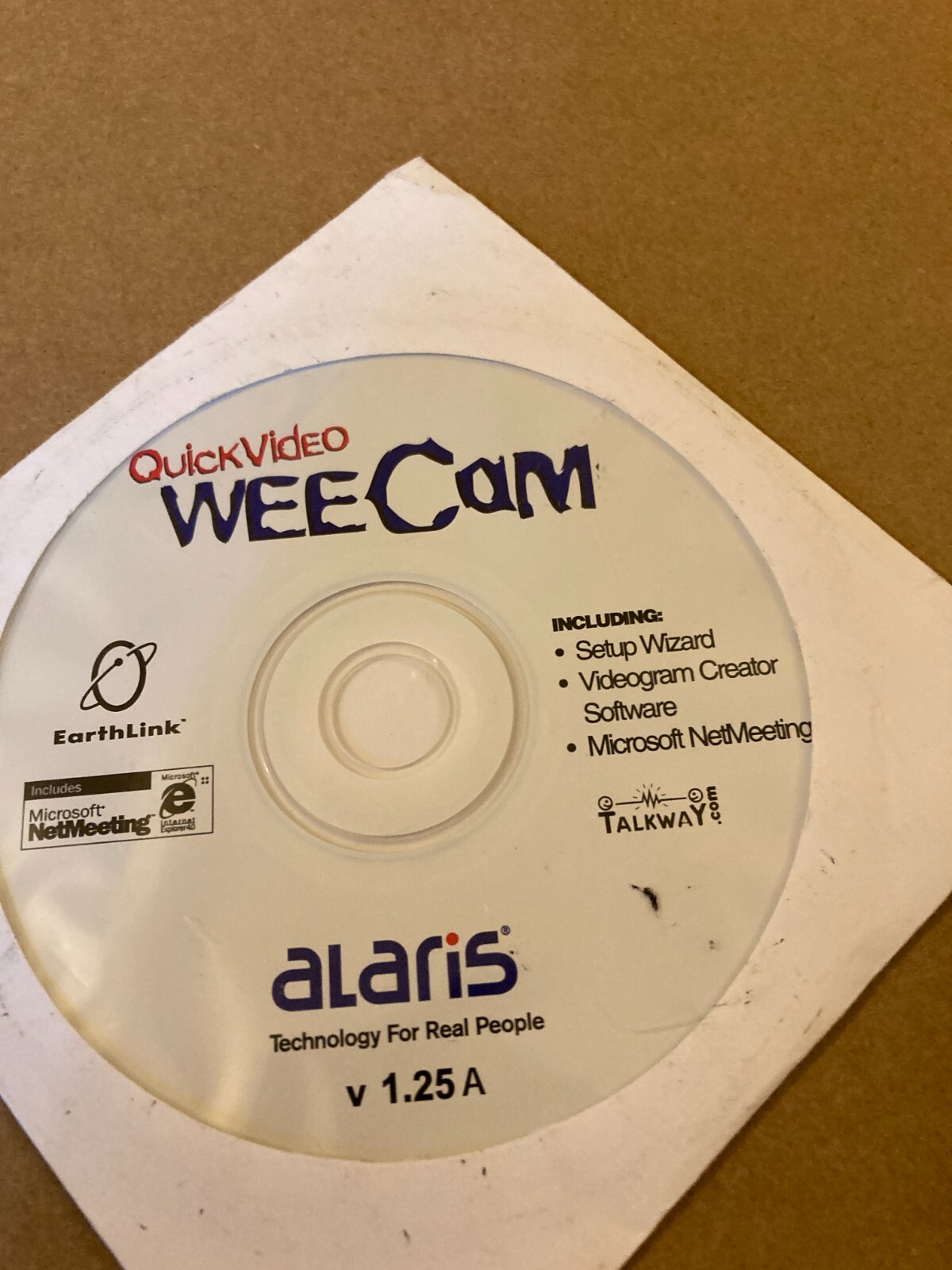 Quickvideo WeeCam ALARIS Earthlink CD-ROM Driver Disc PC Disc ONLY