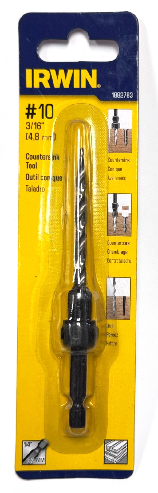 NEW IRWIN 1882783 #10 3/16" Countersink Tool ~ Free Shipping