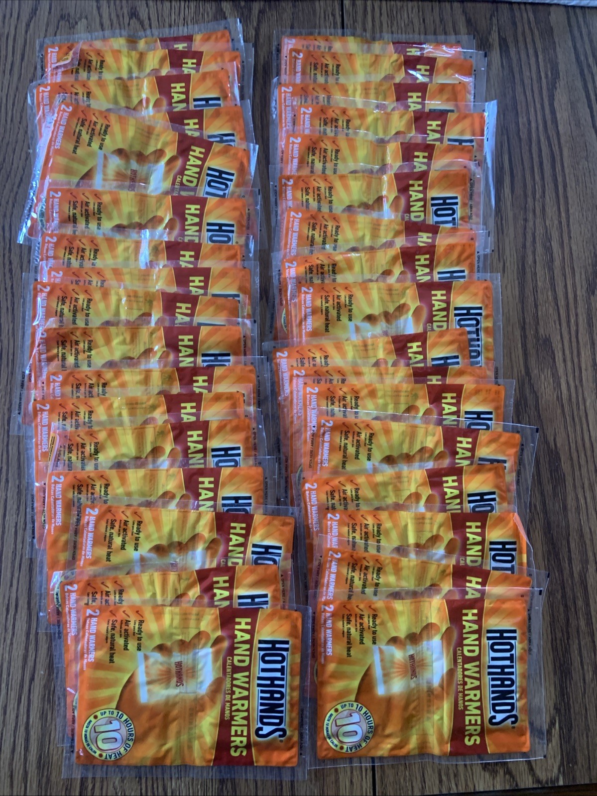Lot Of 34 Hothands Hand Warmers Ready To Use Up To 10 Hrs Heat! 8/25