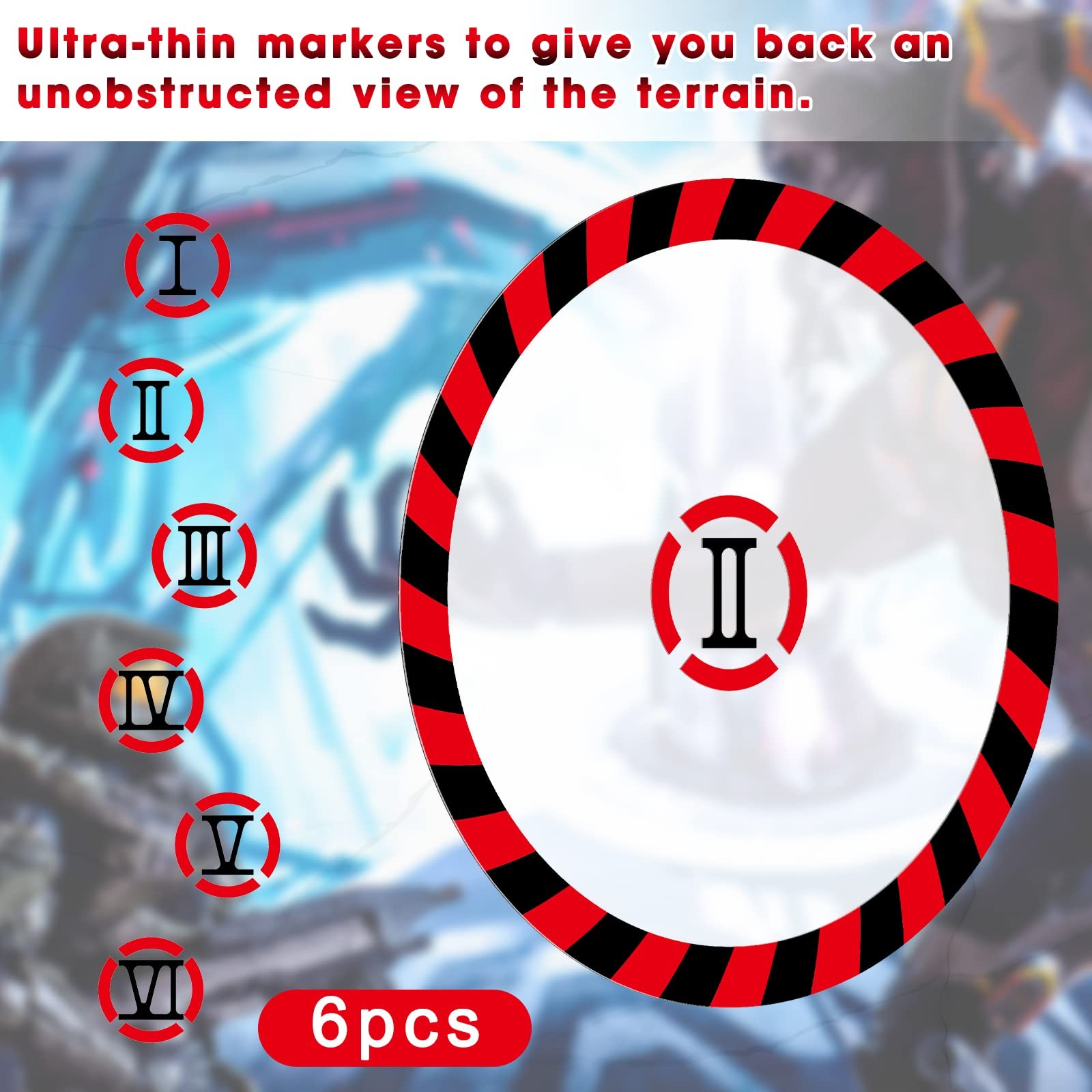 Libima 6 Pcs Objective Point Markers Round PVC Marker Gaming...
