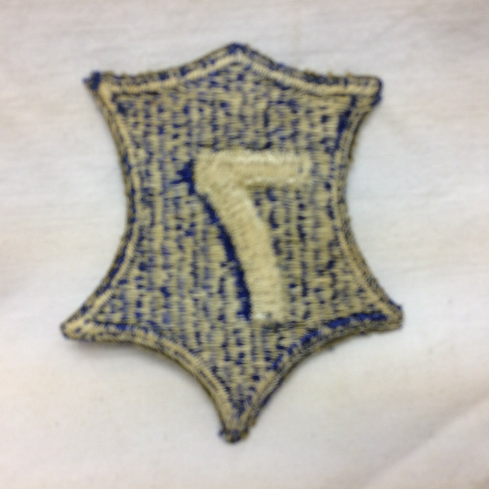 Vintage Military Patch 7th Army Corps White Back 7 Border Variant
