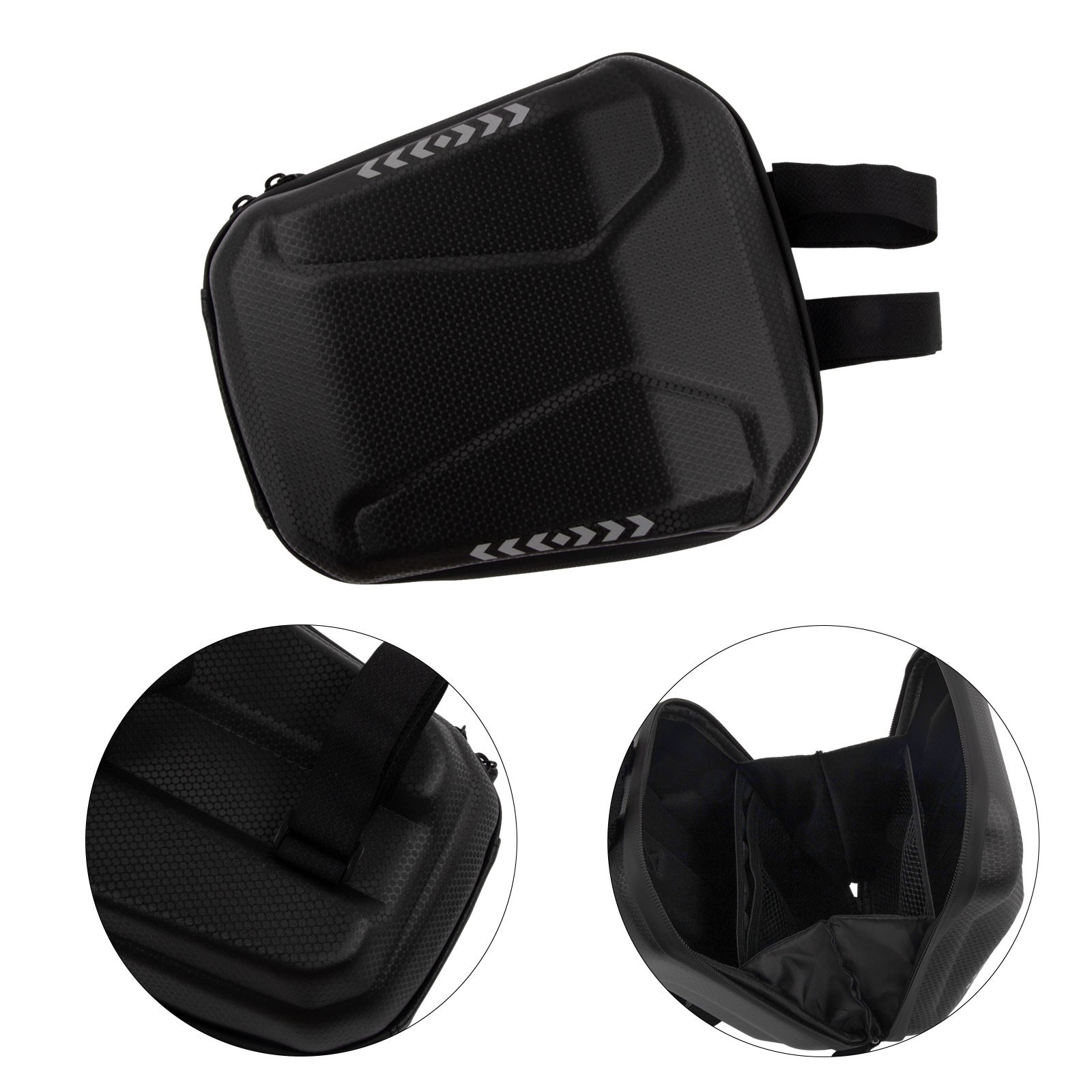 Front Hanging Bag Scooter Bag Binding Design Black Built-in Mesh Bag Case